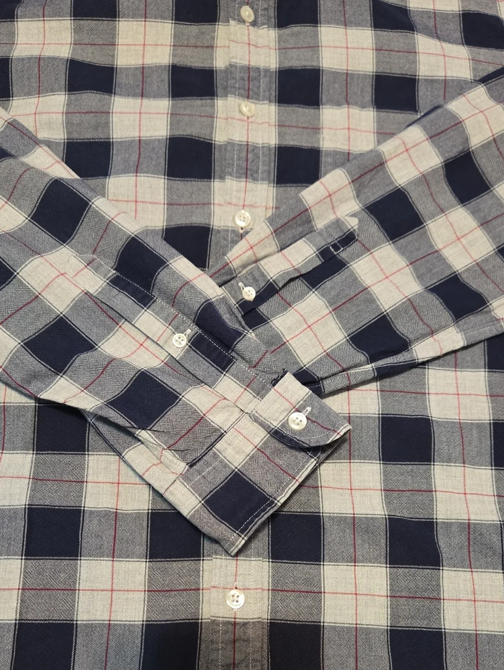 J Crew Shirt Men's Large Multicolor Plaid Oxford Button Down Long Sleeve Office